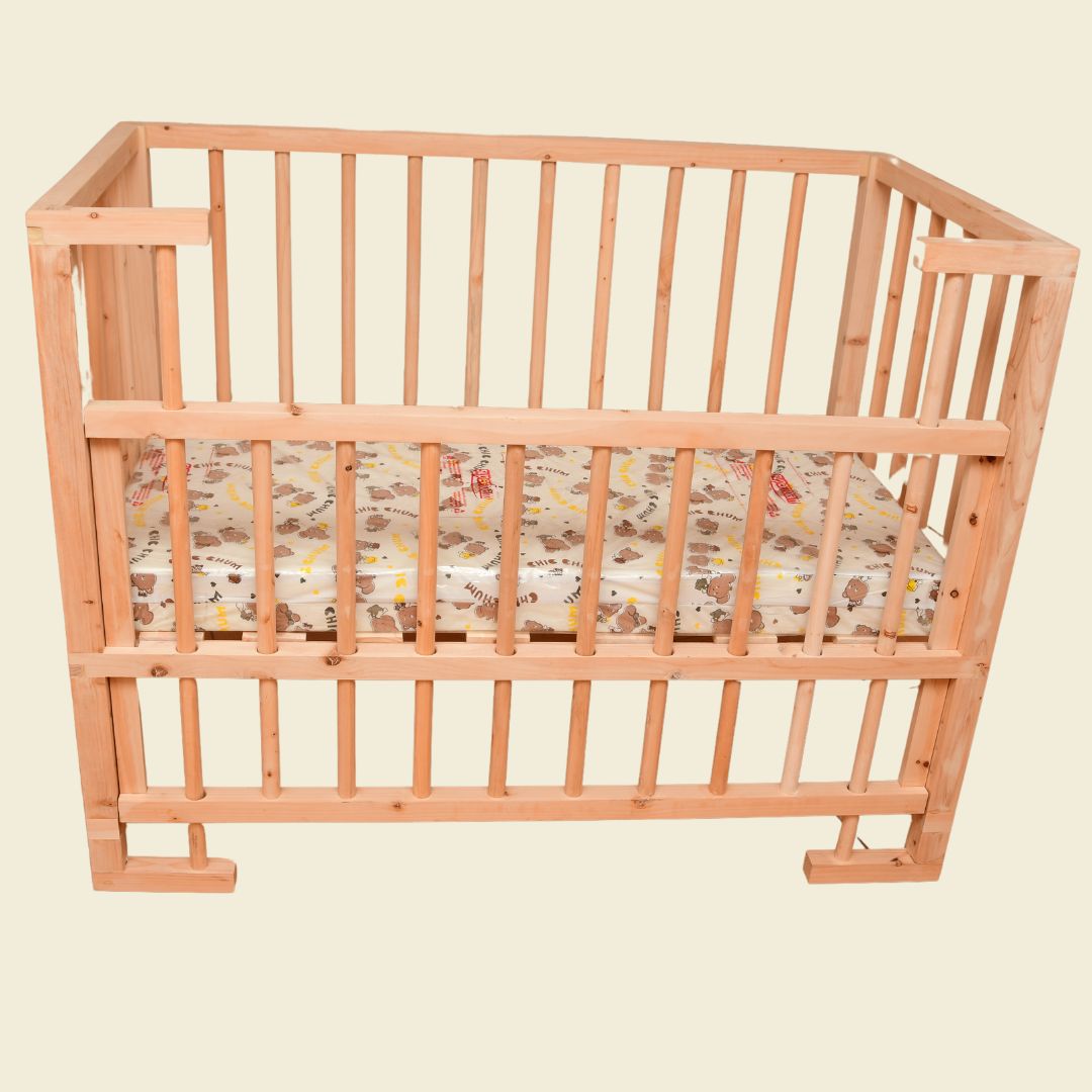 wooden baby cot