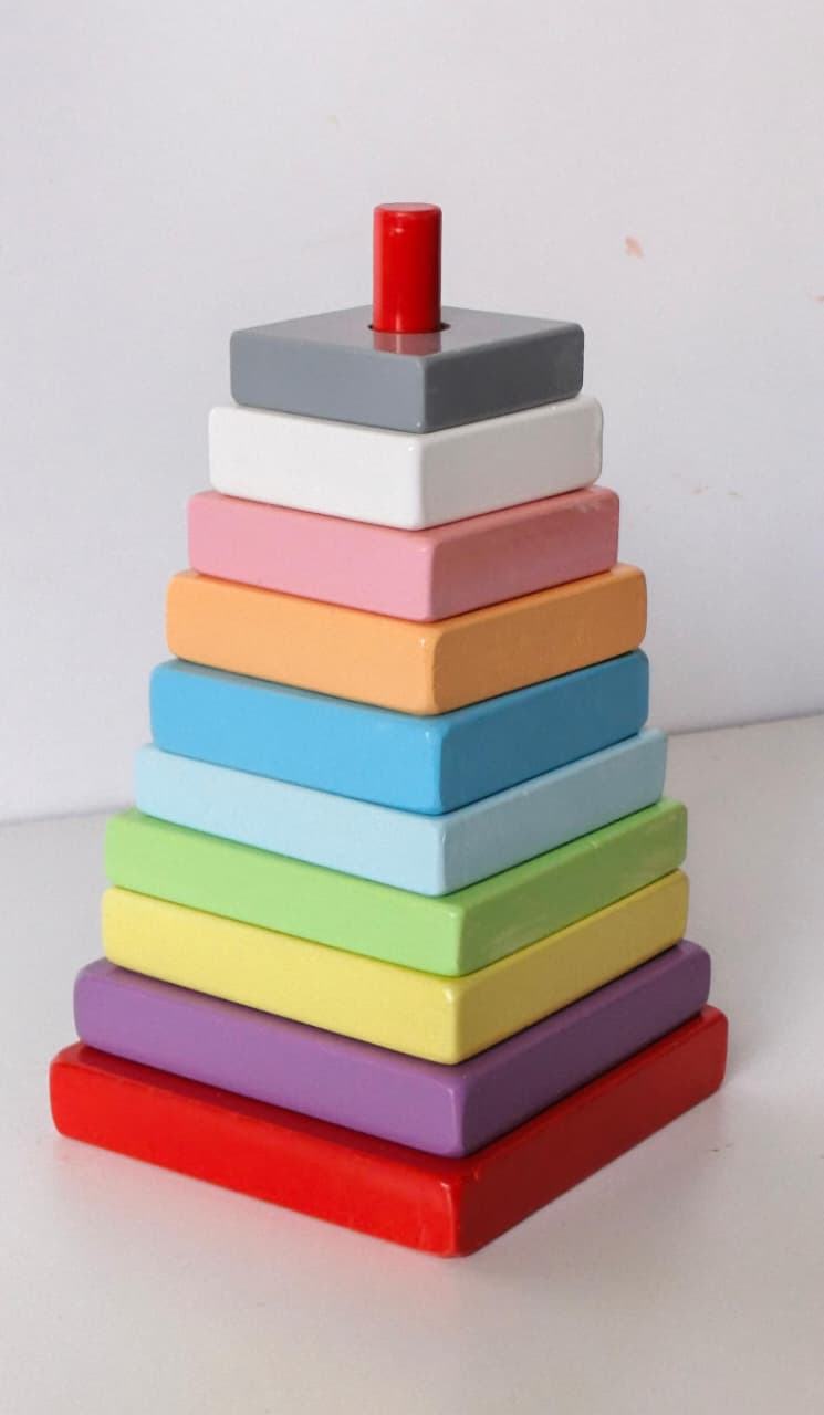 Durable wooden stacking blocks for babies