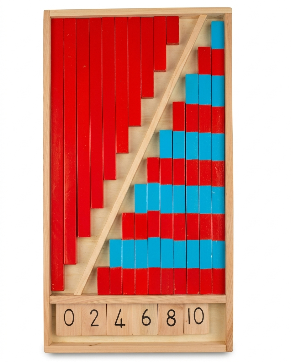 Montessori number rods set in Kenya wooden educational toy for kids