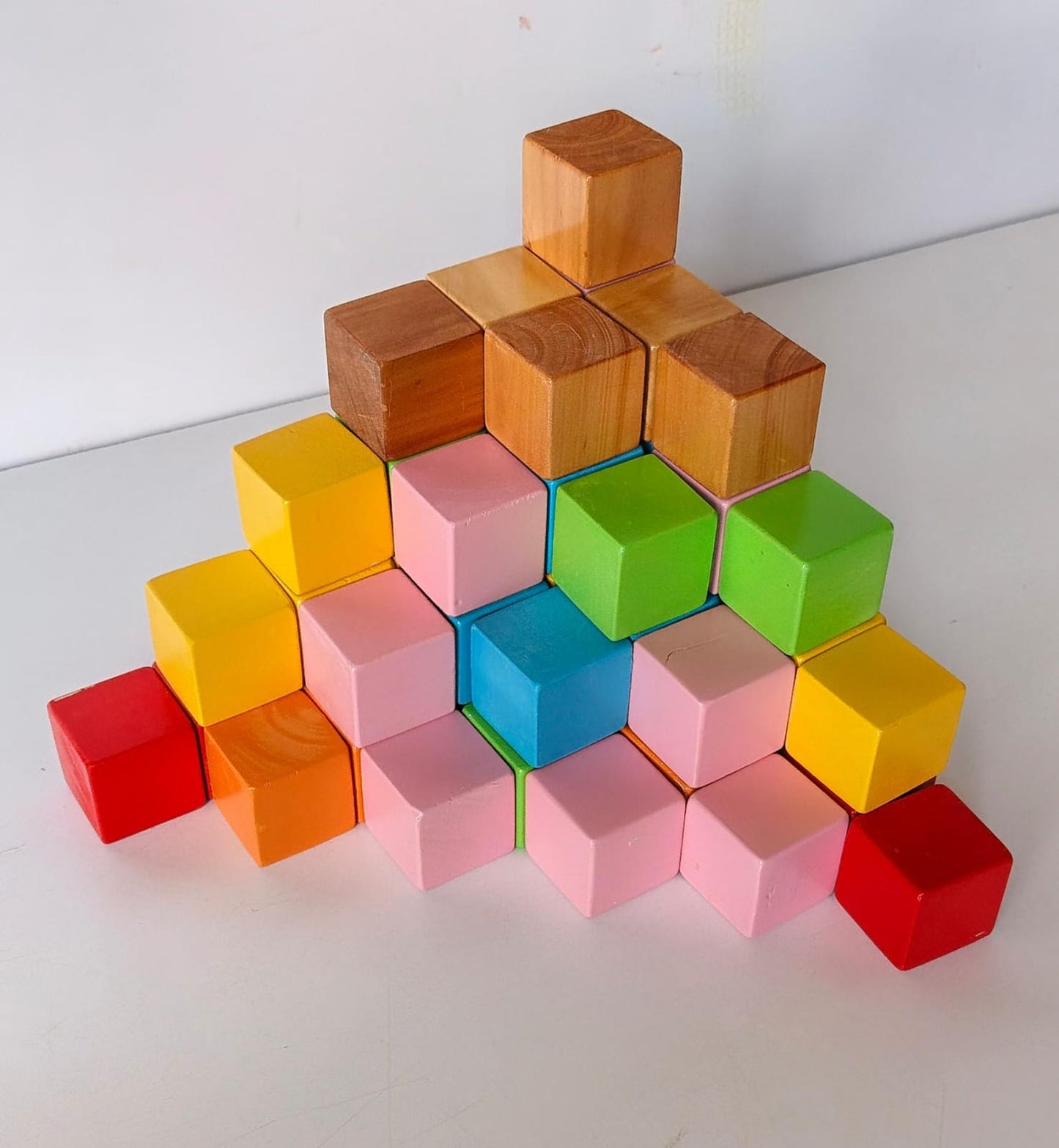 27-piece colorful wooden building blocks for toddlers aged 9+ months Kenya