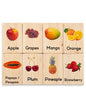 Wooden Fruit Flashcards for Toddlers – Educational Learning Cards for Early Childhood Development