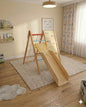 Foldable Wooden Jungle Gym for Kids – Indoor & Outdoor Climbing Playset with Slide and Rope