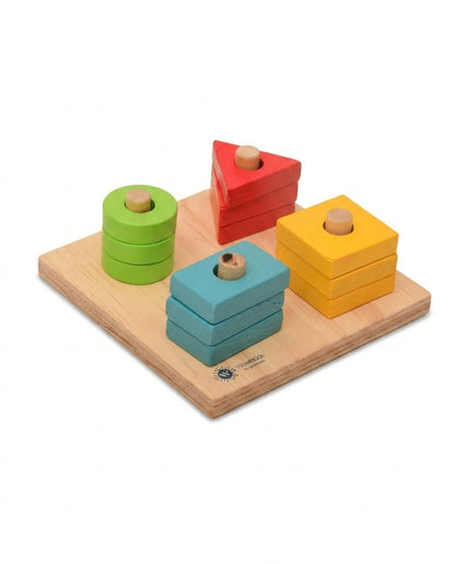 Wooden Shape Sorter for Toddlers – Multicolor Educational Sorting Toy for Fine Motor Skills, Hand-Eye Coordination & Early Learning 9 Months–3 Years