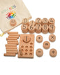 Wooden Math Set for Kids 3 yrs +  - Hands-On Counting, Number Recognition & Early Math Learning Toy