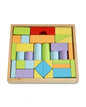 Buy 32 piece wooden building blocks set with storage box for kids