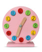 Buy wooden learning clock for kids large educational time teaching toy
