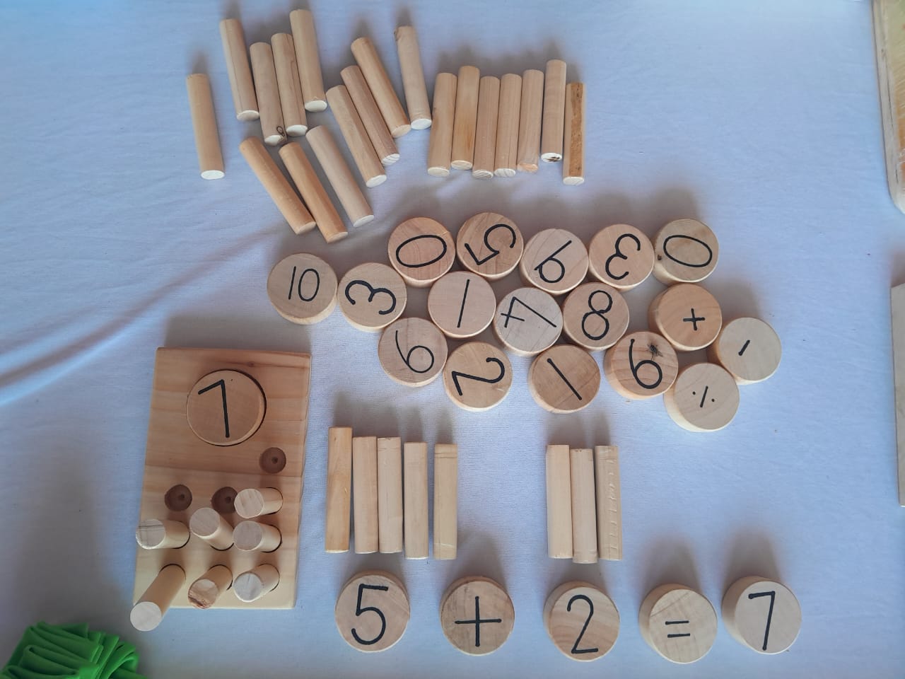 Complete wooden math learning set for toddlers, promotes problem-solving, number skills, and confidence