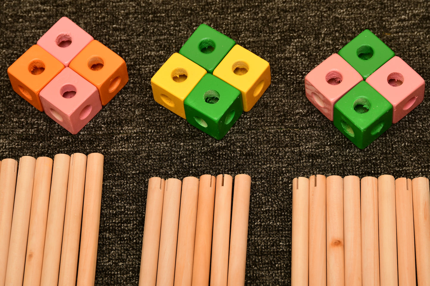 Creative wooden building blocks for kids imaginative play