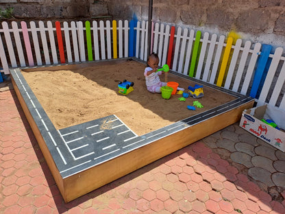 Custom outdoor sandbox for home, balcony, or compound with included sand
