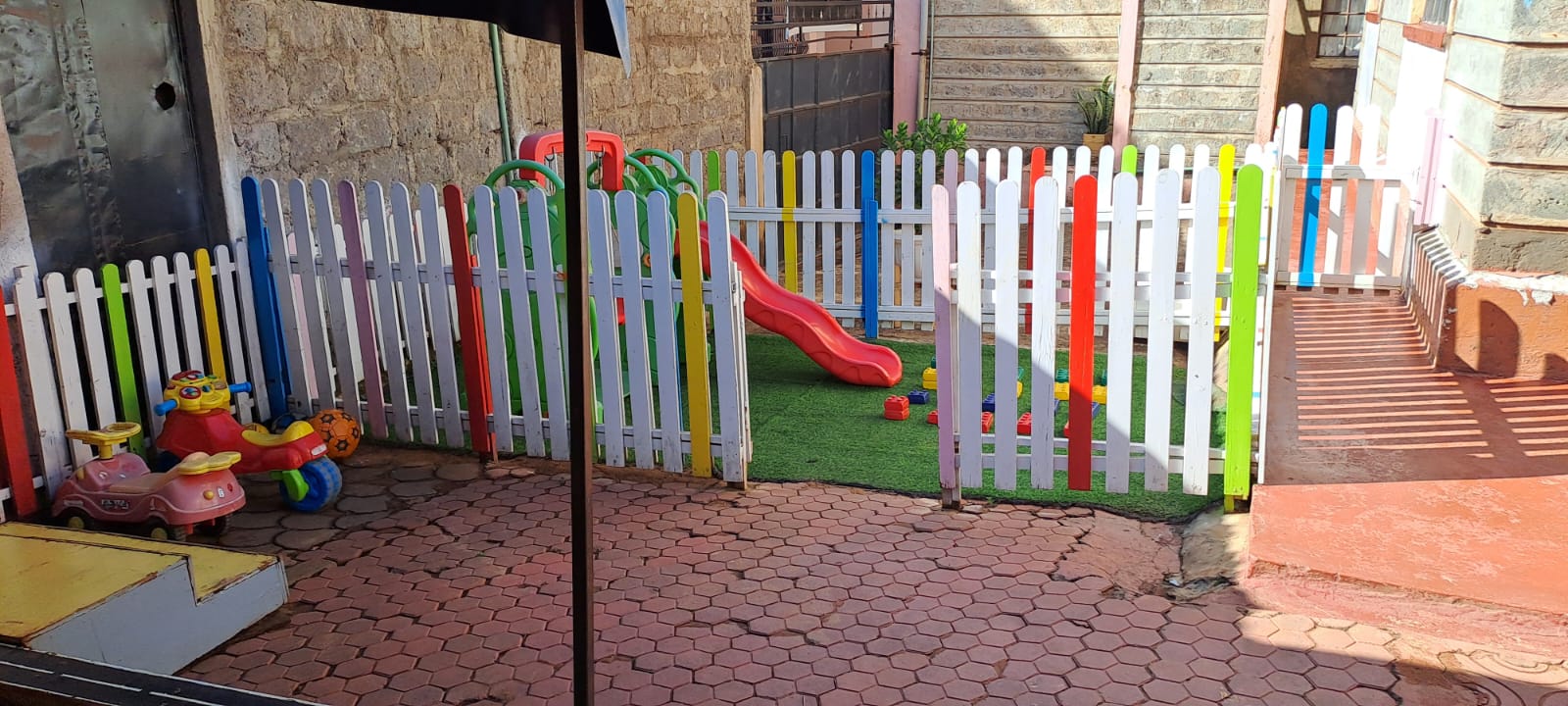 Durable wooden kids play fence for demarcating playground areas