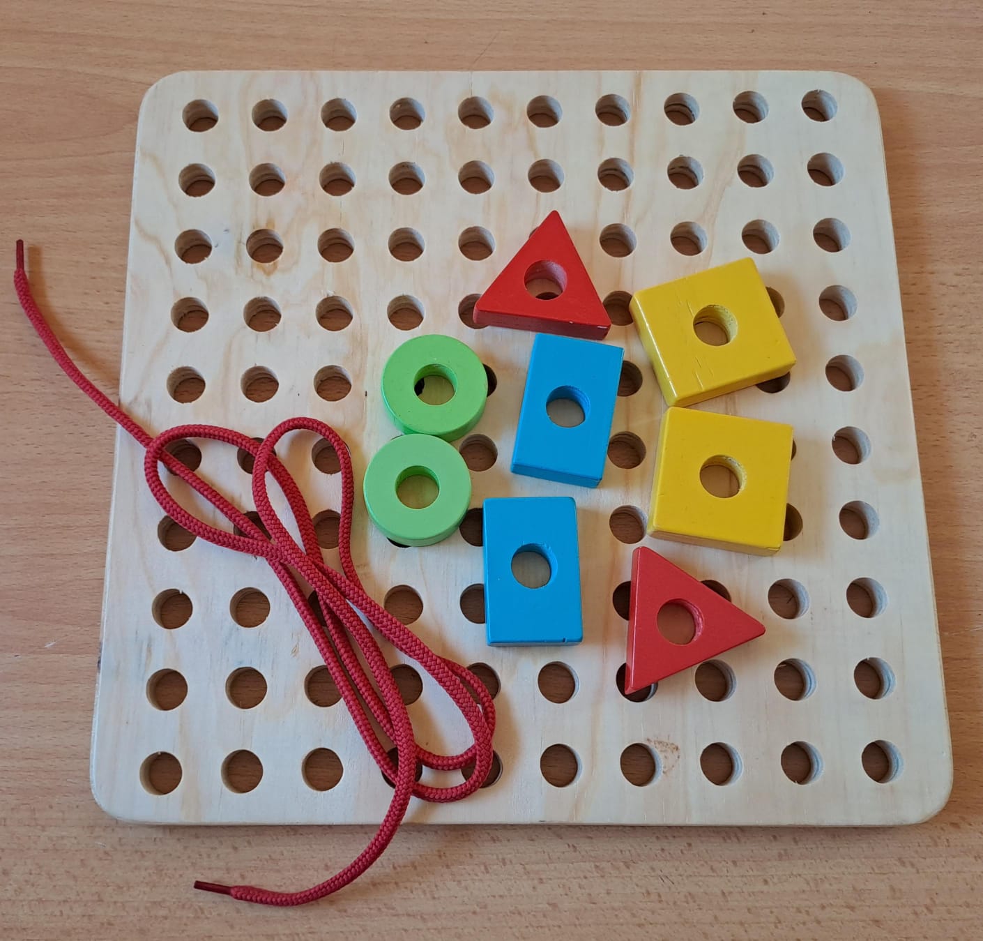 Durable wooden lacing toy for preschool and daycare learning activities Kenya