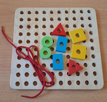 Durable wooden lacing toy for preschool and daycare learning activities Kenya
