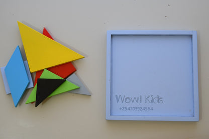 Educational Tangram puzzle for toddlers, builds spatial awareness and creative thinking