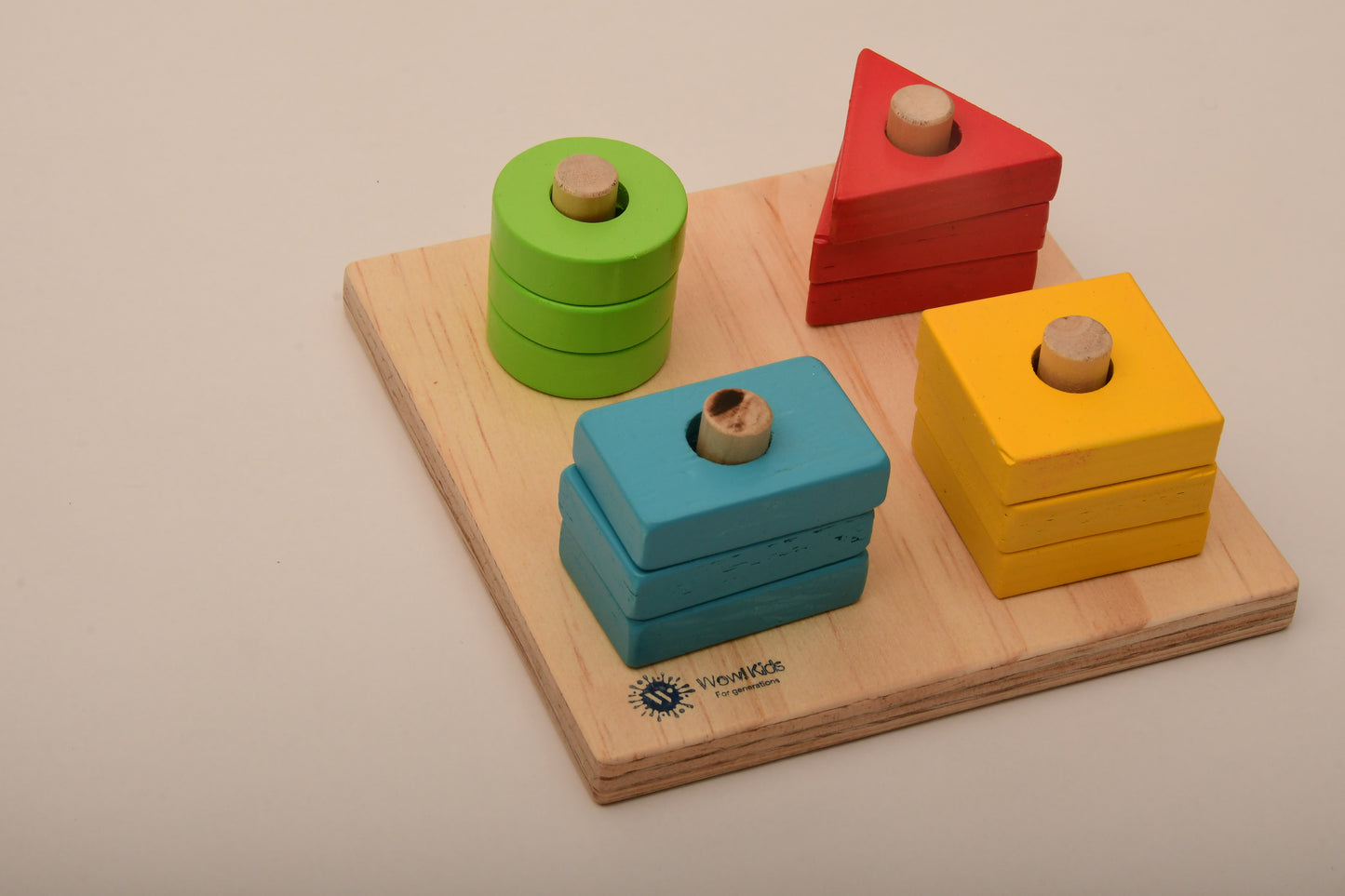 Montessori-inspired wooden shape sorter for toddlers