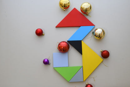 Tangram shape puzzle for toddlers, boosts focus, memory, and early math skills