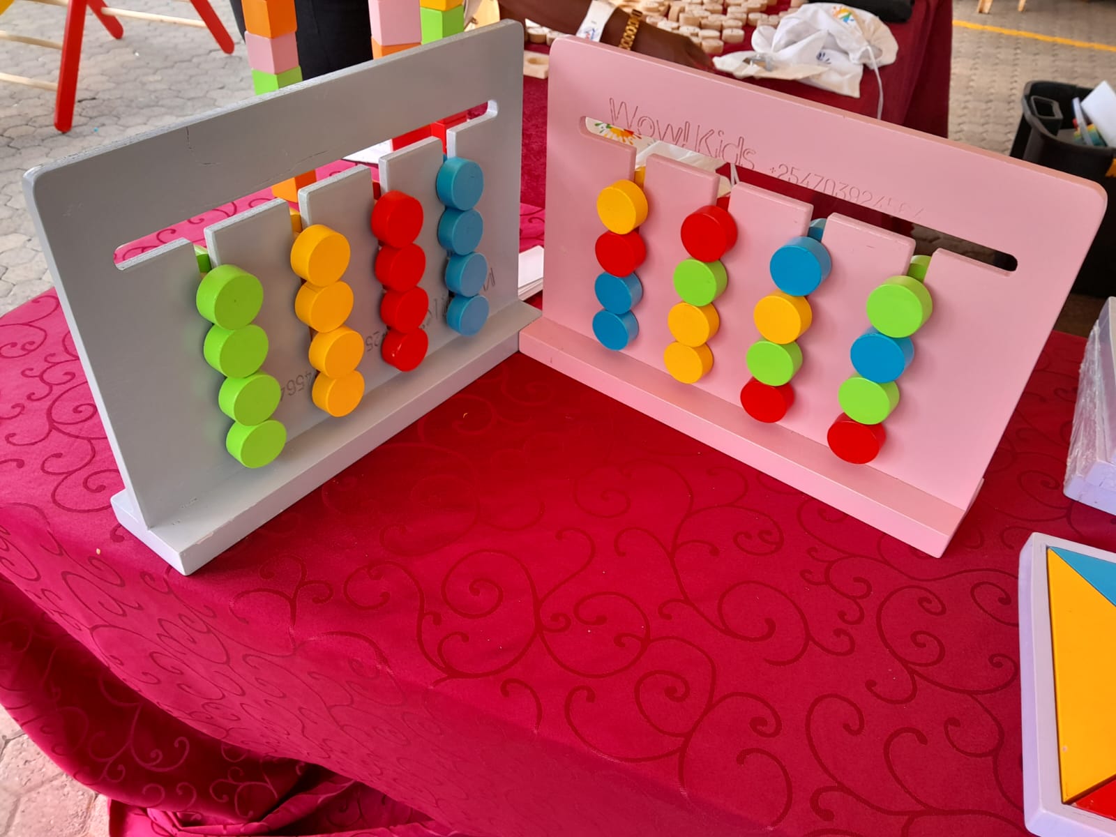 Toddler problem solving wooden puzzle game