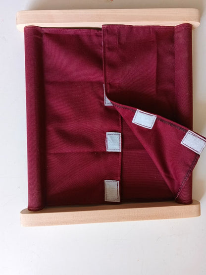 Velcro dressing frame for preschool learning and coordination skills