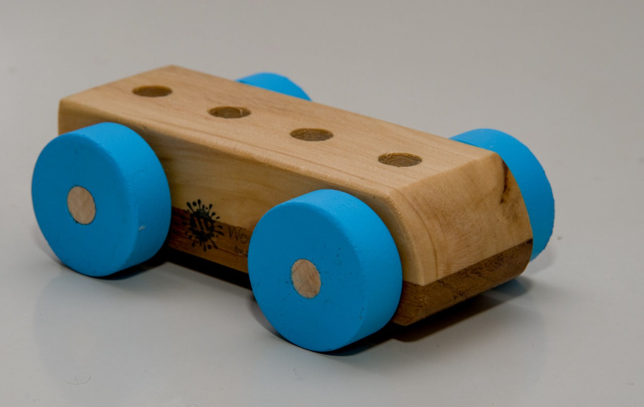 Wooden children toy car