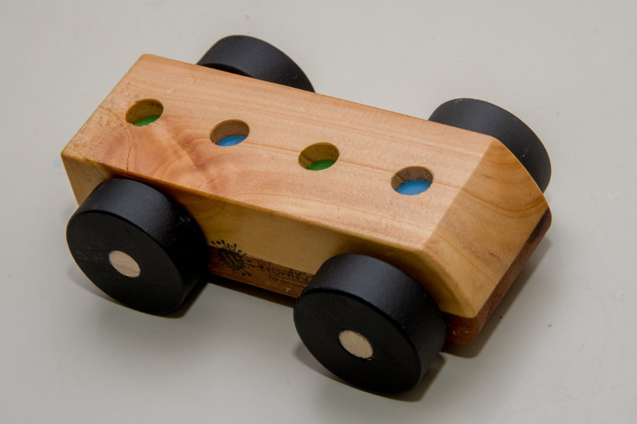 Colorful wooden car