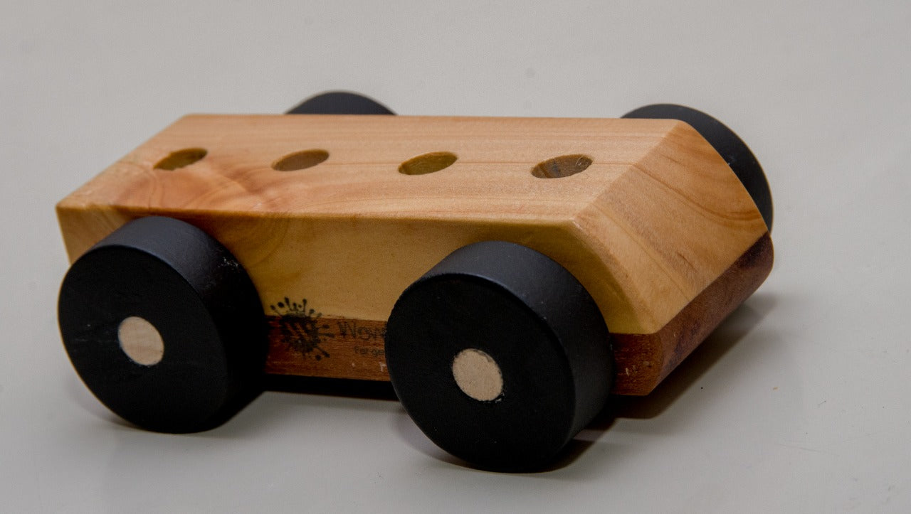 Wooden children toy car