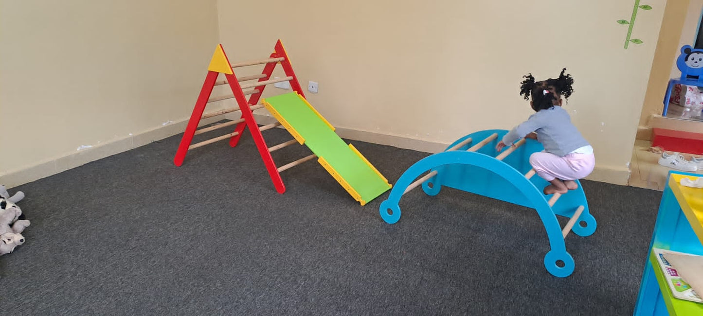 Wooden Pikler Climber Set - Wow! Kids