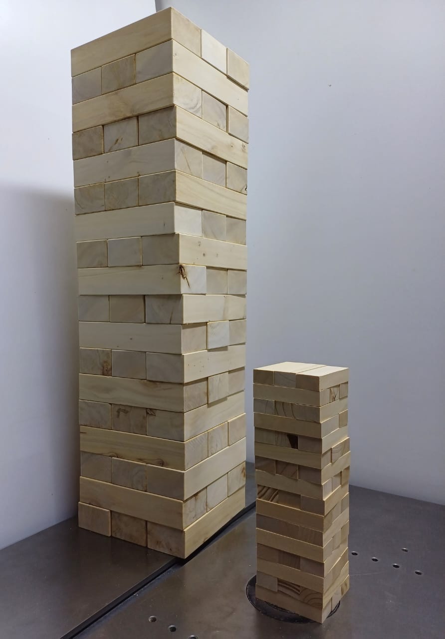 Giant Wooden Jenga set for outdoor games and team-building activities