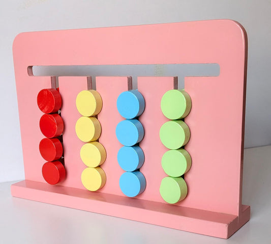 Wooden Montessori slide puzzle for toddlers age 2+