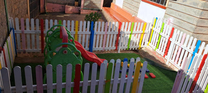 Wooden play fence panels for organizing school or daycare play zones