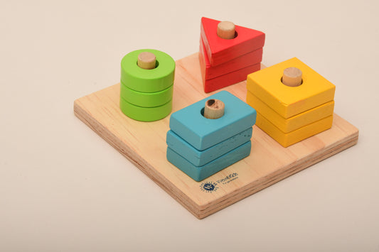 Wooden shape sorter for toddlers 9 months to 3 years