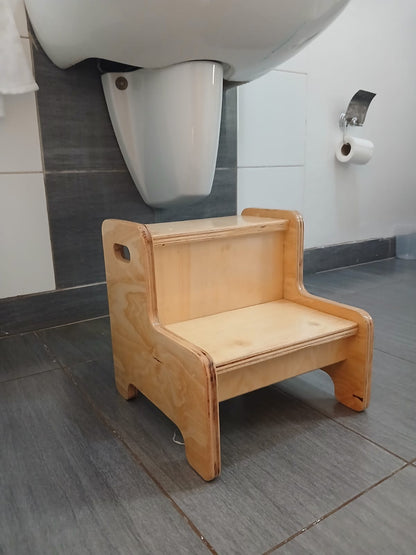 Wooden step stool for toddlers