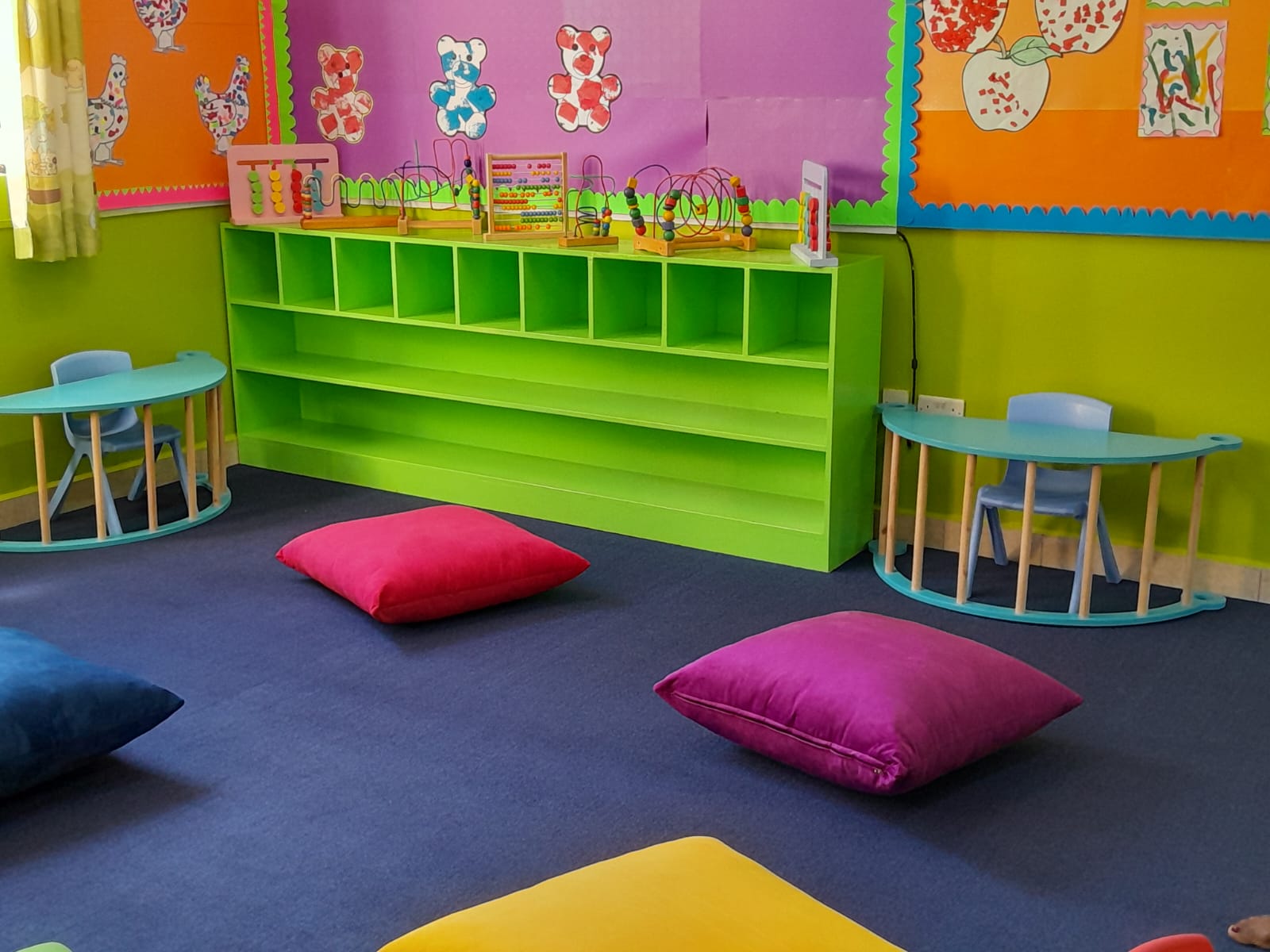 Wooden toy shelves for home playroom organization Kenya