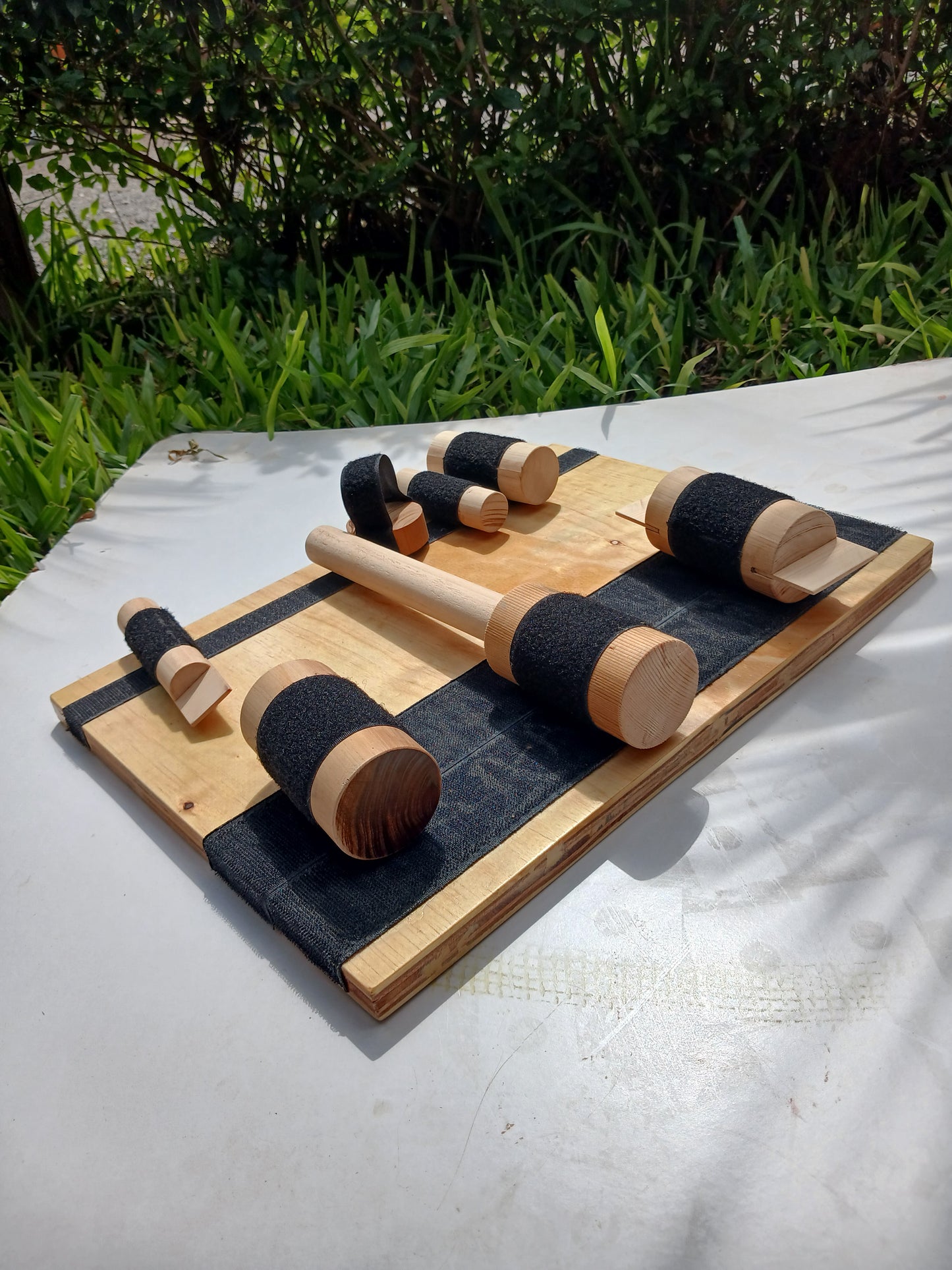 Wooden velcro board for kids in Kenya – sensory activity board for fine motor skills