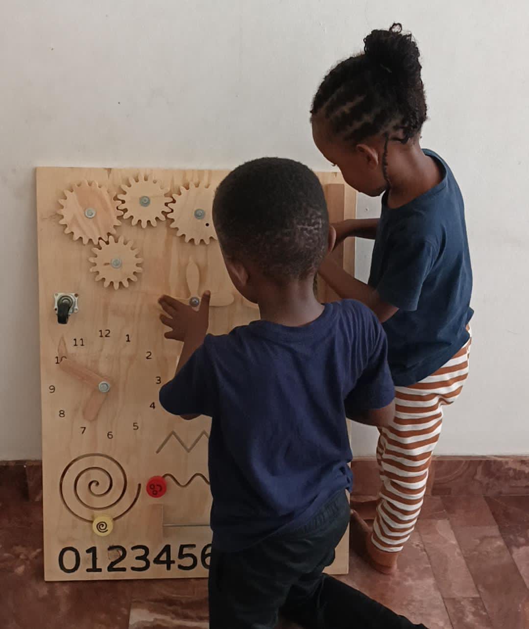 Wooden Busy Board for Toddlers – Sensory & Montessori Activity Board for Preschool Learning