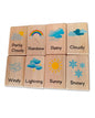 Wooden Flashcards for Toddlers – Educational Learning Cards for Animals, Fruits, Body Parts, Minibeasts & Weather
