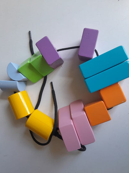 wooden lacing toys for toddlers aged 2–4